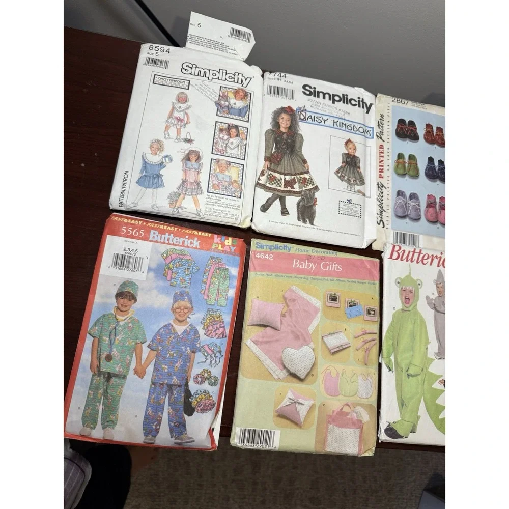 Lot 10 Vintage Kids Children's Sewing Patterns‎ Simplicity, Butterick & More (2)